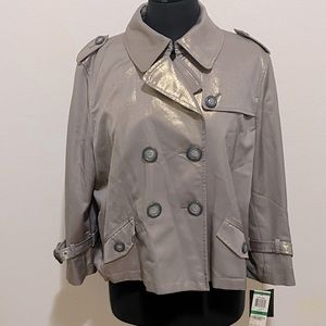 Alfani Double Breasted Military Styled Gold Foil Jacket